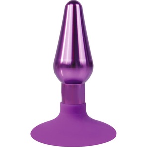  Фиолетовая конусовидная анальная пробка 9 см 