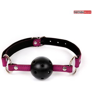  Фиолетово-черный кляп-шарик Ball Gag 