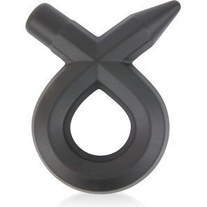  Черное силиконовое эрекционное кольцо Sex Expert 