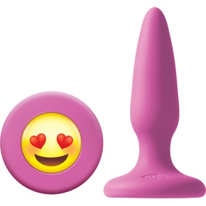  Розовая силиконовая пробка Emoji Face ILY 8,6 см 