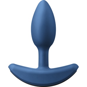  Маленькая голубая анальная вибропробка Heavyweight Plug Small 10,3 см 