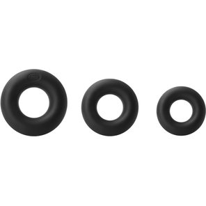  Набор черных колец из мягкого силикона Super Soft Power Rings 
