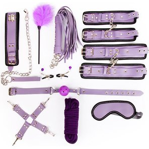  Большой фиолетовый набор БДСМ-аксессуаров 