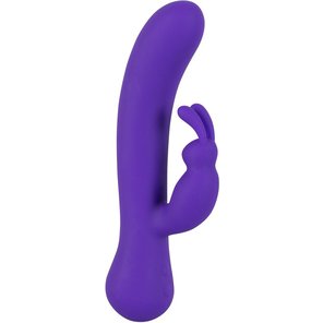  Фиолетовый вибратор с клиторальным стимулятором Rechargeable Rabbit 20,7 см 