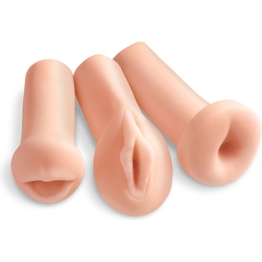  Комплект из 3 мастурбаторов All 3 Holes: вагина, анус, ротик 