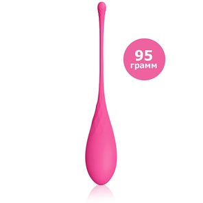  Розовый каплевидный вагинальный шарик со шнурочком 