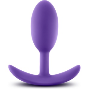  Фиолетовая анальная пробка Wearable Vibra Slim Plug Medium 10,1 см. 
