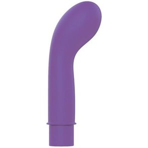  Фиолетовый вибромассажер с изогнутой головкой 11,3 см 