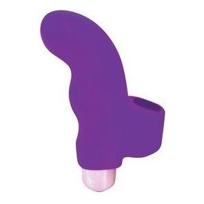  Фиолетовая загнутая вибронасадка на палец 