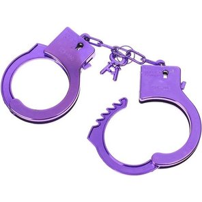  Фиолетовые пластиковые наручники Блеск 