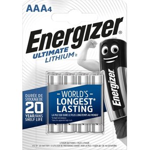  Батарейки Energizer Ultimate Lithium L92 AAA B 4 шт 