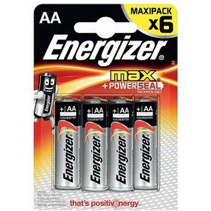 Батарейки Energizer MAX E91/AA 1,5V 6 шт 