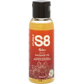  Массажное масло S8 Massage Oil Relax с ароматом зеленого чая и сирени 50 мл 