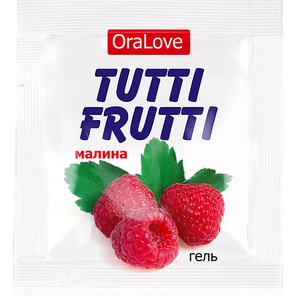  Саше гель-смазки Tutti-frutti с малиновым вкусом 4 гр 