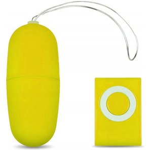  Желтое виброяйцо с пультом управления 7 см 