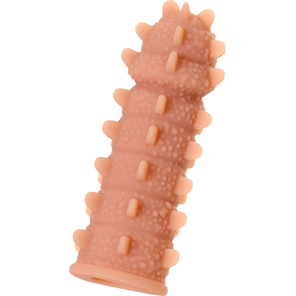  Насадка на фаллос с шипами и продолговатыми бугорками Extreme Sleeve 004 S-size 12,7 см 