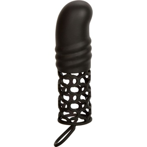  Черная удлиняющая насадка на пенис Silicone 2 Extension 14,5 см 