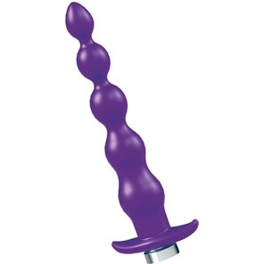  Фиолетовая анальная перезаряжаемая виброцепочка VeDO Quaker 21 см 