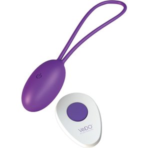  Фиолетовое виброяйцо VeDO Peach с пультом ДУ 