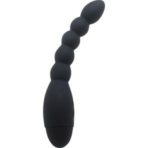  Черный анальный вибростимулятор-елочка Lovers Beads 19 см 