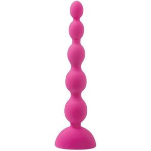  Розовый анальный вибростимулятор Anal Beads L 21,5 см 