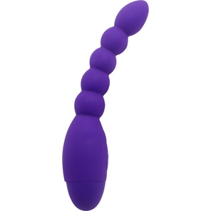  Фиолетовый анальный вибростимулятор-елочка Lovers Beads 19 см 