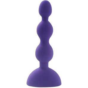  Фиолетовый анальный вибростимулятор Anal Beads S 14,5 см. 