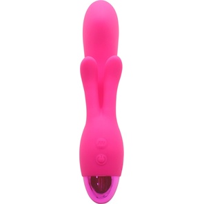  Розовый вибратор INDULGENCE Rechargeable Frolic Bunny 18,7 см 