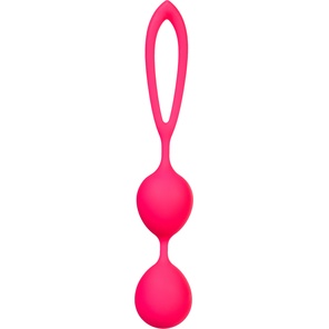  Ярко-розовые вагинальные шарики с петелькой 