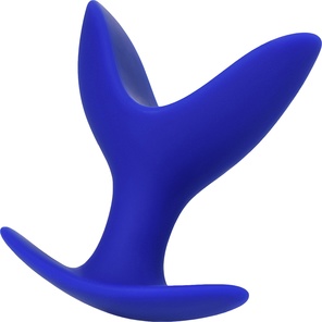  Синяя силиконовая расширяющая анальная втулка Bloom 9 см 