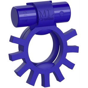  Синее перезаряжаемое эрекционное виброкольцо Super Ring 
