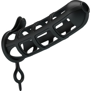  Черная насадка-клетка Penis Sleeve 11,6 см 