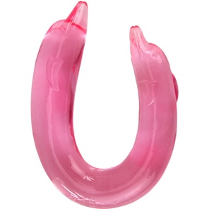  Розовый двойной фаллоимитатор Dolphin 30,5 см 