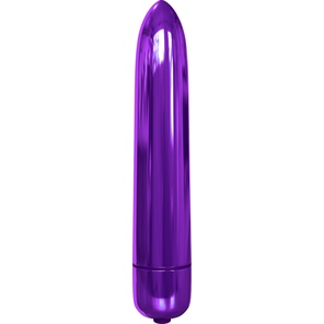  Фиолетовая гладкая вибропуля Rocket Bullet 8,9 см 