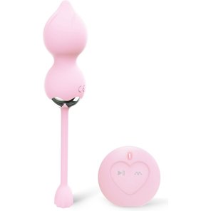  Розовые вагинальные шарики LOTUS с пультом ДУ 