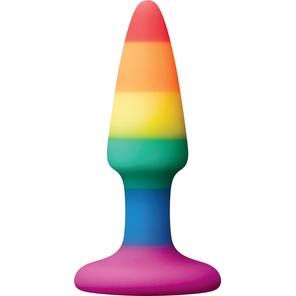  Разноцветная мини-пробка Colours Pride Edition Pleasure Plug Mini 8,9 см 