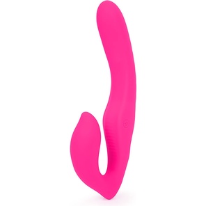  Ярко-розовый безремневой страпон NAMI 