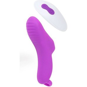  Фиолетовая перезаряжаемая насадка на палец с вибрацией OMG-RCT 