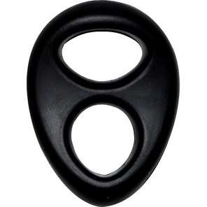  Черное эрекционное кольцо на пенис RINGS LIQUID SILICONE 
