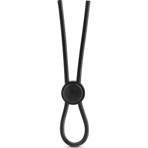  Черное силиконовое лассо на пенис SILICONE LOOP COCK RING 
