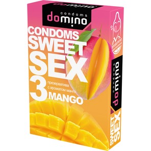  Презервативы для орального секса DOMINO Sweet Sex с ароматом манго 3 шт 