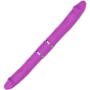  Фиолетовый двусторонний вибратор Nixon 35 см 