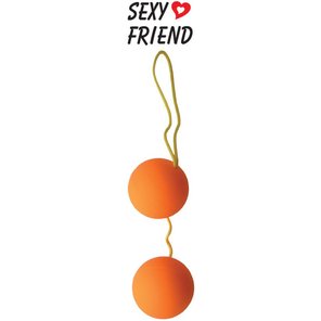  Оранжевые вагинальные шарики BALLS на шнурке 