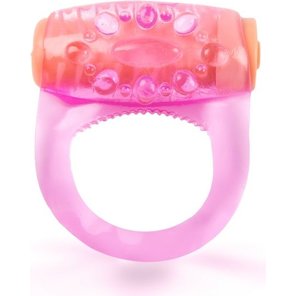  Розовое кольцо с вибропулей для усиления эрекции 