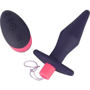  Темно-фиолетовая анальная пробка Remote Controlled Butt Plug 14 см 