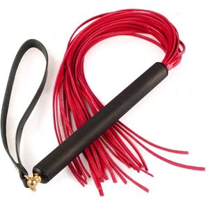  Бордовая лаковая плеть MIX с черной ручкой 47 см 