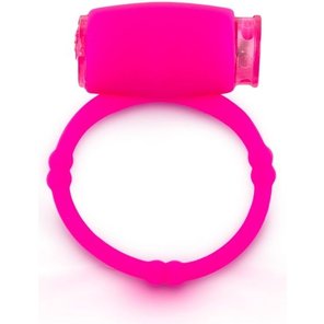 Розовое малоэластичное кольцо на член с вибрацией 