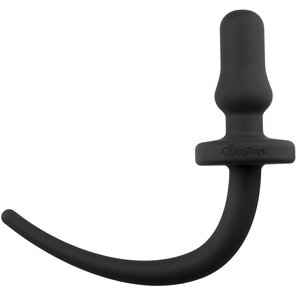  Черная анальная пробка с хвостом Dog Tail Plug 