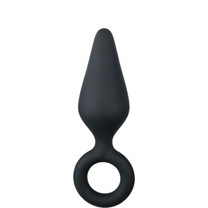 Черная малая анальная пробка Pointy Plug 8,5 см 
