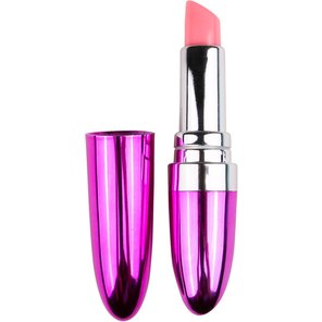  Розовый миниатюрный вибратор в форме помады Lipstick 